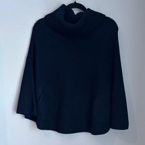 GAP Women's Navy Blue Cowl Neck Poncho